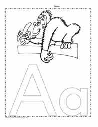 The Letter A Coloring Page